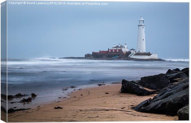 St Marys Lighthouse Canvas Print by David Lewins (LRPS)