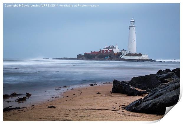St Marys Lighthouse Print by David Lewins (LRPS)