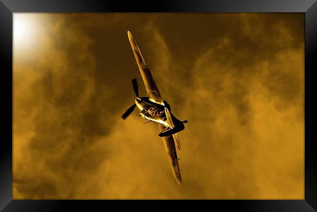  Hawker Hurricane at sunset Framed Print by Philip Catleugh