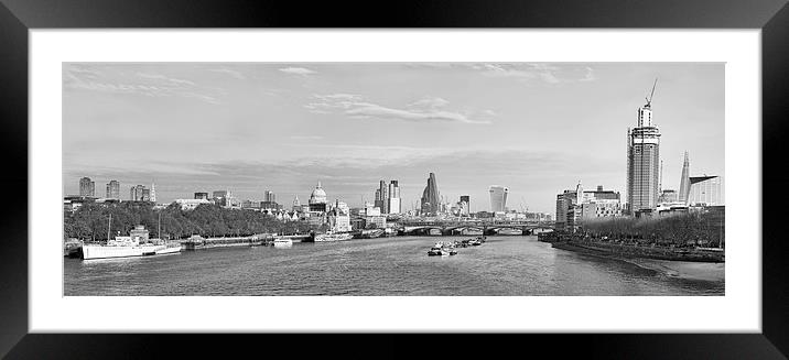  London Skyline Panorama Framed Mounted Print by LensLight Traveler