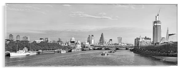  London Skyline Panorama Acrylic by LensLight Traveler