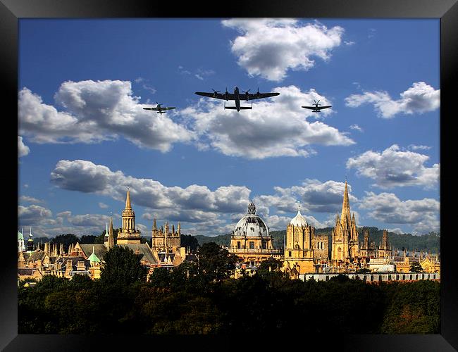  BBMF over Oxford City Framed Print by Oxon Images