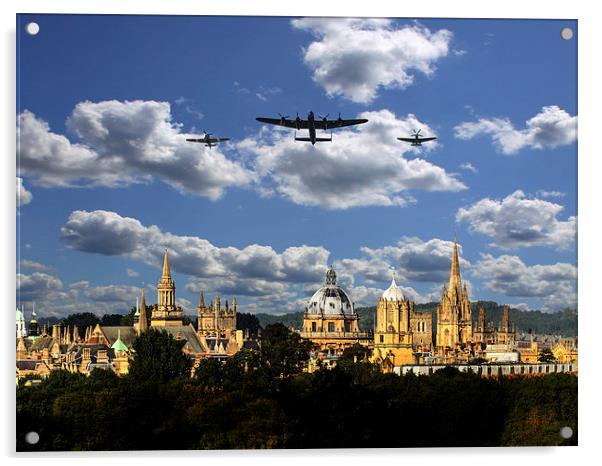  BBMF over Oxford City Acrylic by Oxon Images