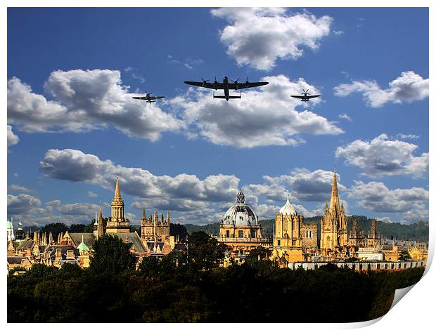  BBMF over Oxford City Print by Oxon Images