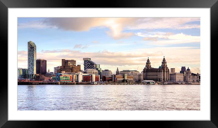 Liverpool skyline Framed Mounted Print by Catherine Joll