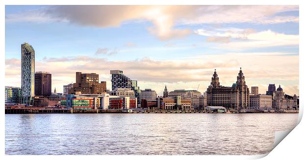 Liverpool skyline Print by Catherine Joll