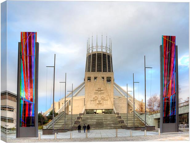 Catholic Cathedral, Liverpool. Canvas Print by Catherine Joll
