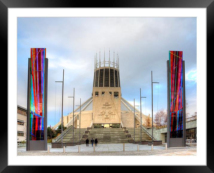 Catholic Cathedral, Liverpool. Framed Mounted Print by Catherine Joll