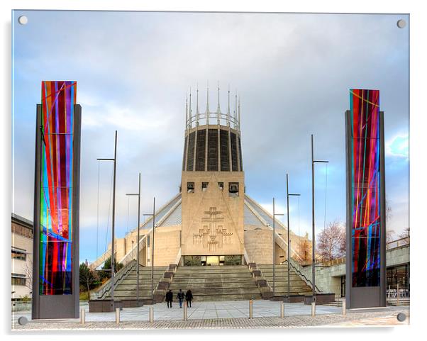 Catholic Cathedral, Liverpool. Acrylic by Catherine Joll