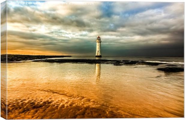  Perch Rock Lighthouse Canvas Print by Pete Lawless