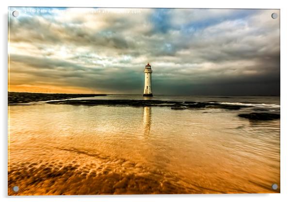  Perch Rock Lighthouse Acrylic by Pete Lawless