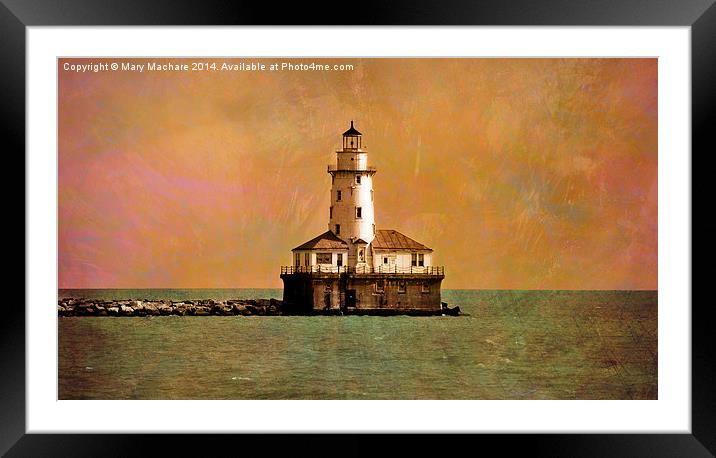  Lighthouse at Navy Pier Framed Mounted Print by Mary Machare