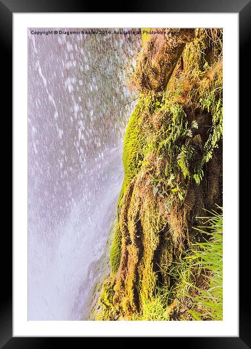Under waterfall Framed Mounted Print by Dragomir Nikolov
