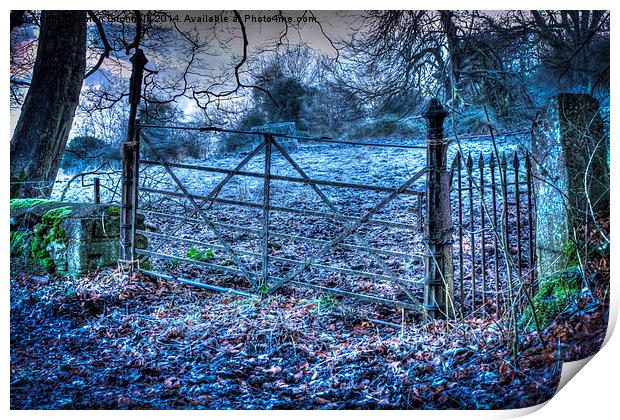Frosty Gateway To The Cotswolds Print by Simon Litchfield
