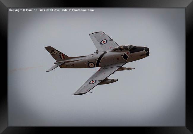  RAAF SABRE A94 983 at POINT COOK Framed Print by Pauline Tims