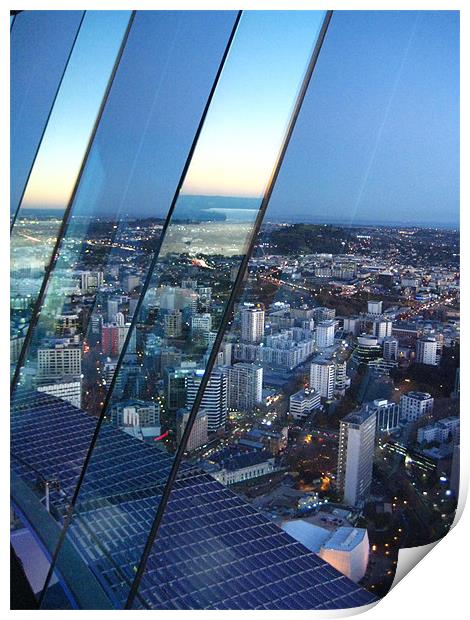 Auckland Skytower Print by Lisa Tayler