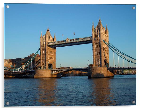  Tower Bridge Acrylic by Simon Hackett