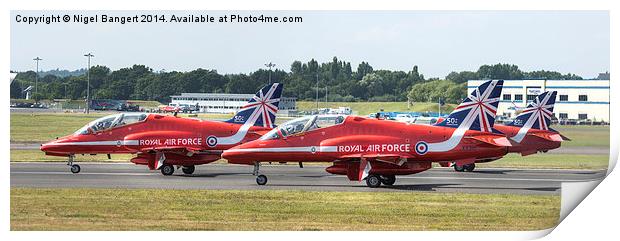  The Red Arrows Panoramic Print by Nigel Bangert