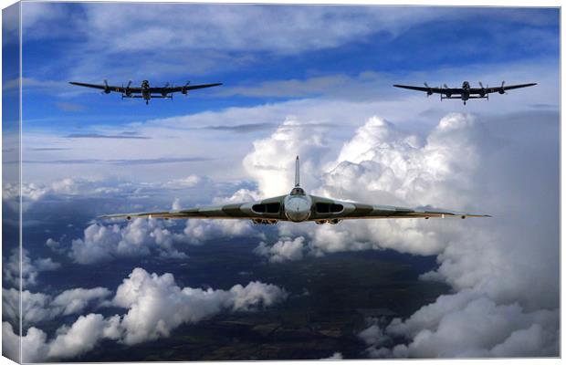  Avro sisters formation Canvas Print by Oxon Images