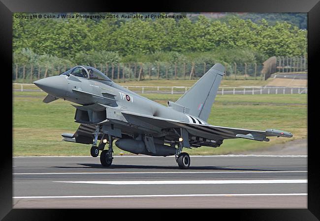   Eurofighter Typhoon Landing - Farnbourough 2014 Framed Print by Colin Williams Photography