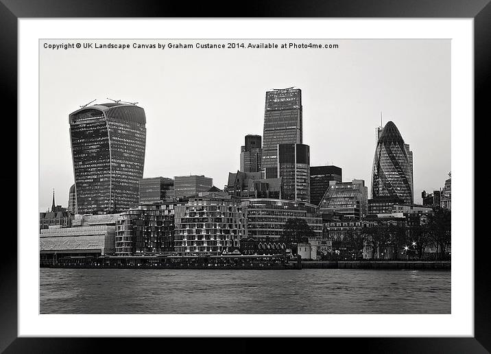  London Skyline Framed Mounted Print by Graham Custance