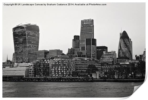  London Skyline Print by Graham Custance