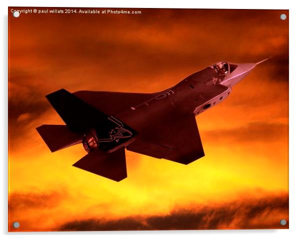 F35 "Lightning" Joint Strike Fighter  Acrylic by paul willats