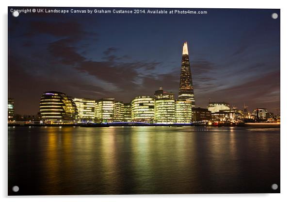  London Skyline Acrylic by Graham Custance