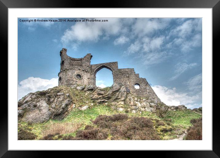  Mow Cop Castle Framed Mounted Print by Andrew Heaps