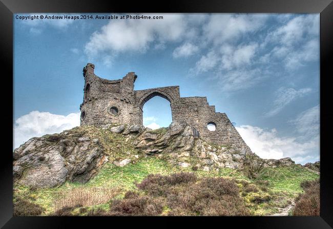  Mow Cop Castle Framed Print by Andrew Heaps