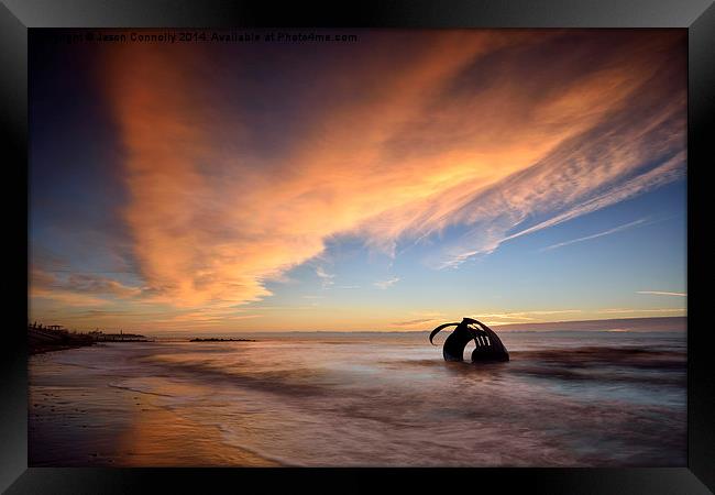  Mary's Shell sunset, Cleveleys Framed Print by Jason Connolly