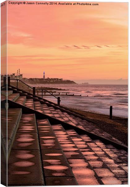  Fylde Coast Sunset Canvas Print by Jason Connolly