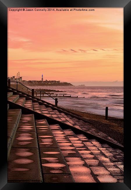  Fylde Coast Sunset Framed Print by Jason Connolly