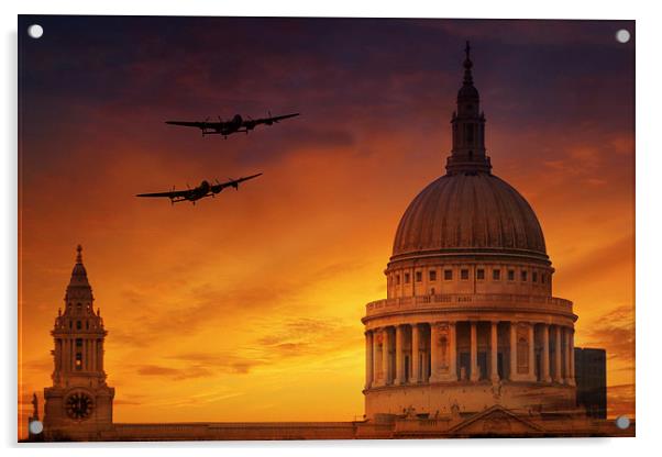 Lancasters over St Pauls  Acrylic by J Biggadike