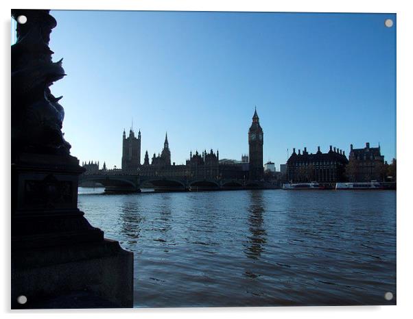  Across to Westminster Acrylic by Simon Hackett