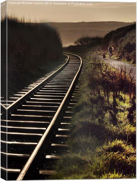  Down The Line Canvas Print by Peter Lennon