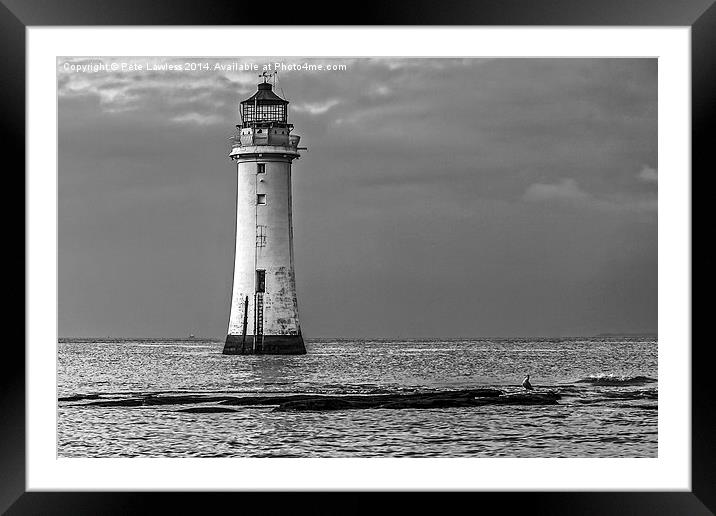 Perch Rock lighthouse  Framed Mounted Print by Pete Lawless