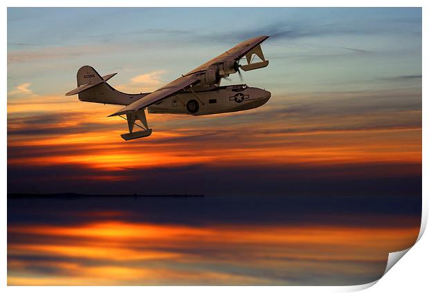  Catalina sunset Print by Oxon Images