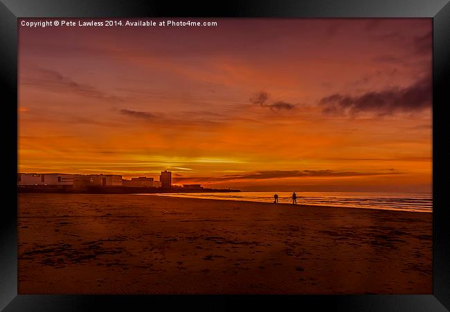 New Brighton as the Sun sets Framed Print by Pete Lawless