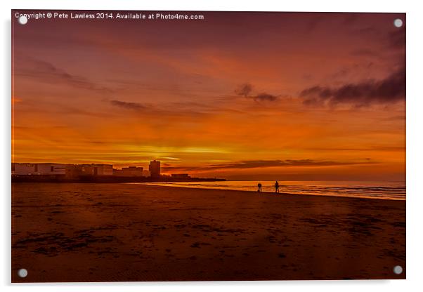 New Brighton as the Sun sets Acrylic by Pete Lawless