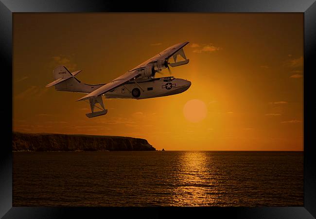  PBY Catalina sunset Framed Print by Oxon Images