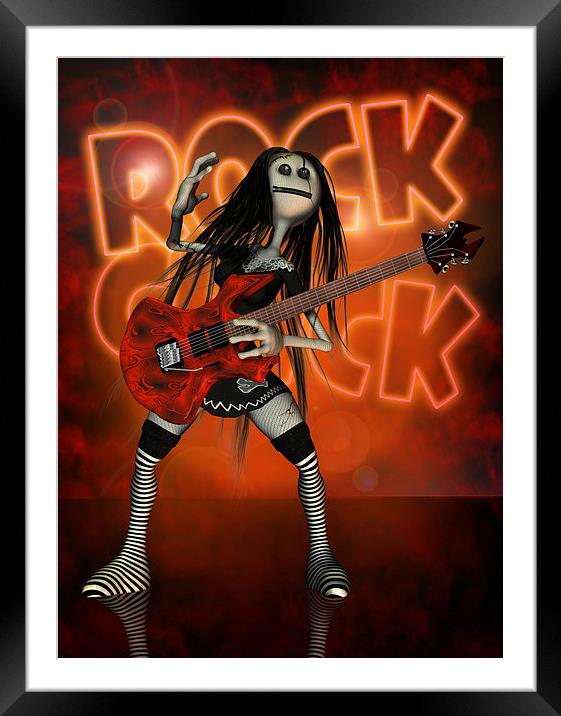  Rag Doll Rocker - Rock Chick Framed Mounted Print by Tanya Hall