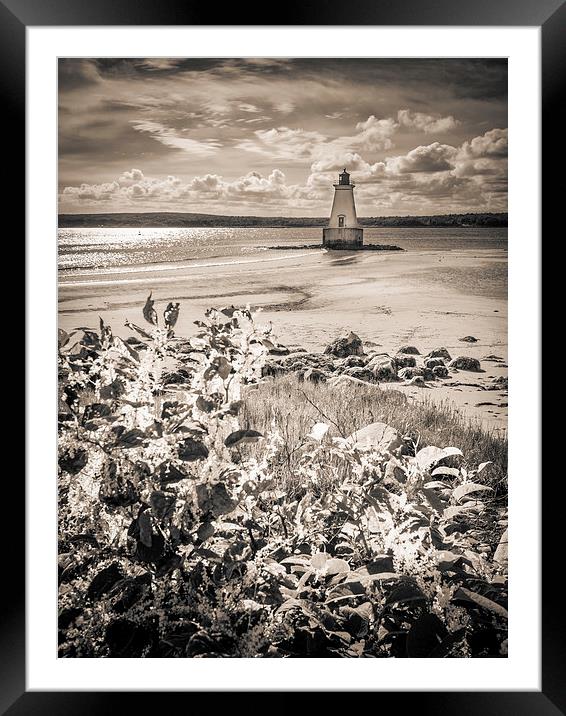 Sandy Point Lighthouse, Shelburne, Nova Scotia, Ca Framed Mounted Print by Mark Llewellyn