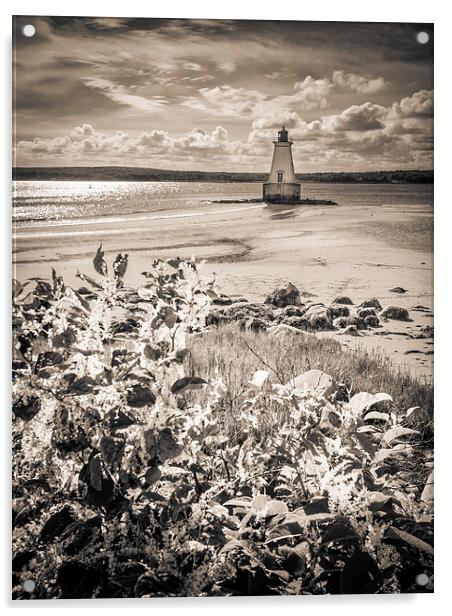 Sandy Point Lighthouse, Shelburne, Nova Scotia, Ca Acrylic by Mark Llewellyn