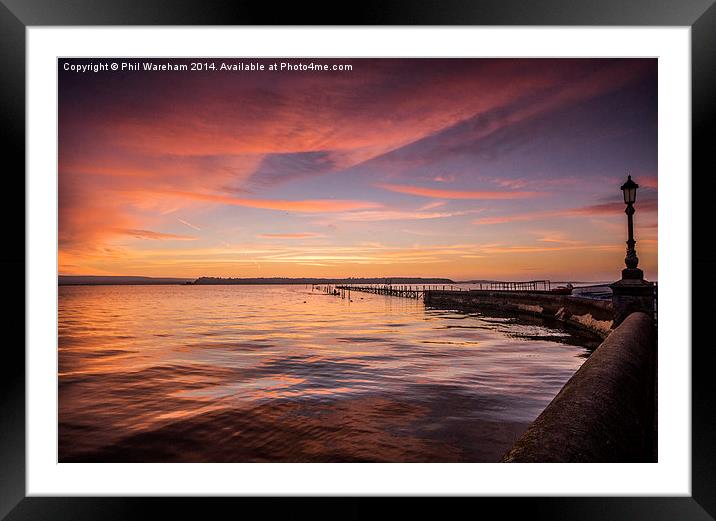  Harbour Sunset Framed Mounted Print by Phil Wareham