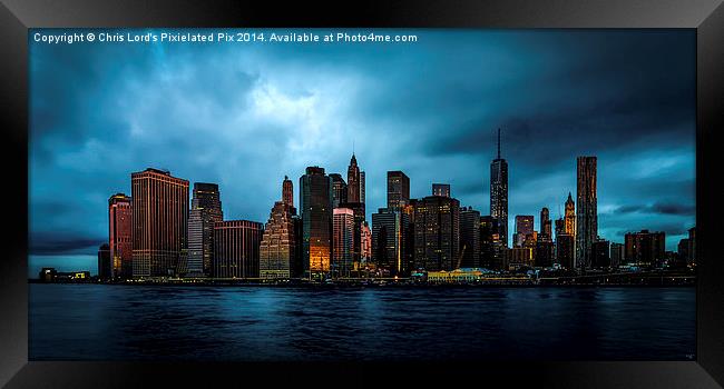  Manhattan At Dawn Framed Print by Chris Lord
