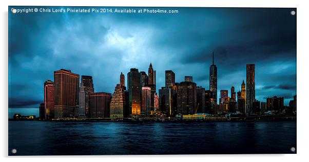  Manhattan At Dawn Acrylic by Chris Lord