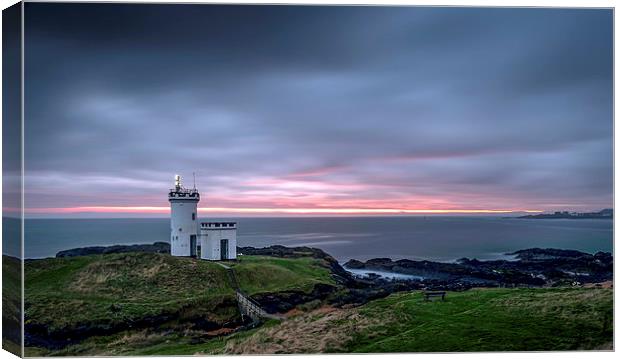  Sunset at the lighthouse Canvas Print by Alan Sinclair