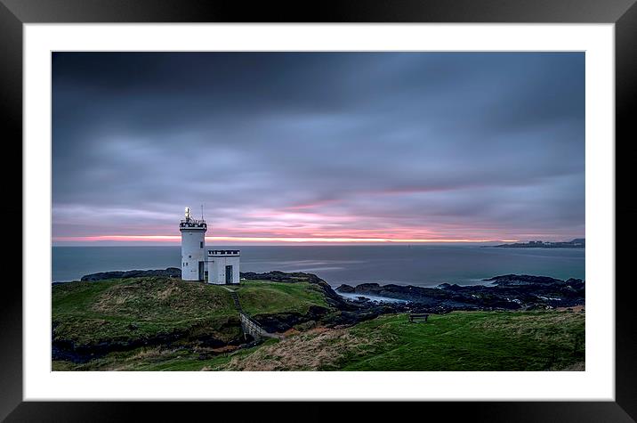  Sunset at the lighthouse Framed Mounted Print by Alan Sinclair