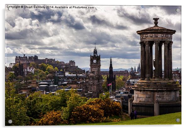  Edinburgh View Acrylic by Stuart Gennery